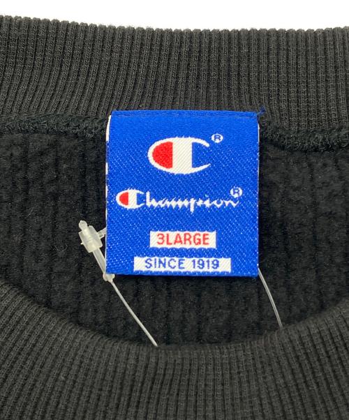 Champion（チャンピオン）Champion (チャンピオン) 90sロゴ刺繍スウェット　古着 ブラック サイズ:3Lの古着・服飾アイテム