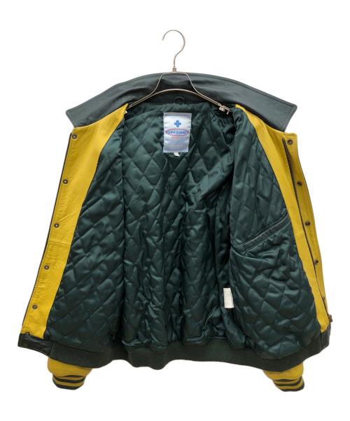 LIFE GUARD（ライフガード）LIFE GUARD (ライフガード) スタジャン グリーン×イエロー サイズ:2Lの古着・服飾アイテム