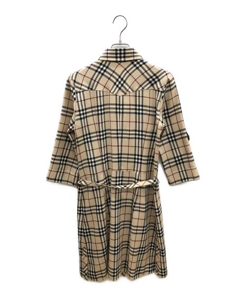 BURBERRY BLUE LABEL（バーバリーロンドンブルーレーベル）BURBERRY BLUE LABEL (バーバリーロンドンブルーレーベル) 半袖ワンピース ベージュ サイズ:38の古着・服飾アイテム