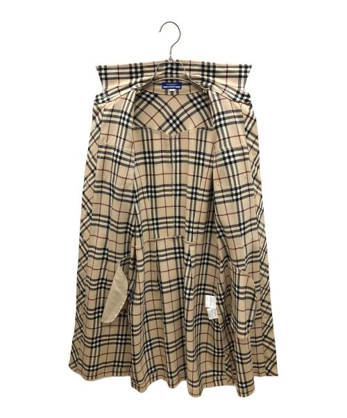 BURBERRY BLUE LABEL（バーバリーロンドンブルーレーベル）BURBERRY BLUE LABEL (バーバリーロンドンブルーレーベル) 半袖ワンピース ベージュ サイズ:38の古着・服飾アイテム