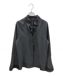 HARE（ハレ）の古着「長袖ブラウス　2WAY刺繍」｜グレー