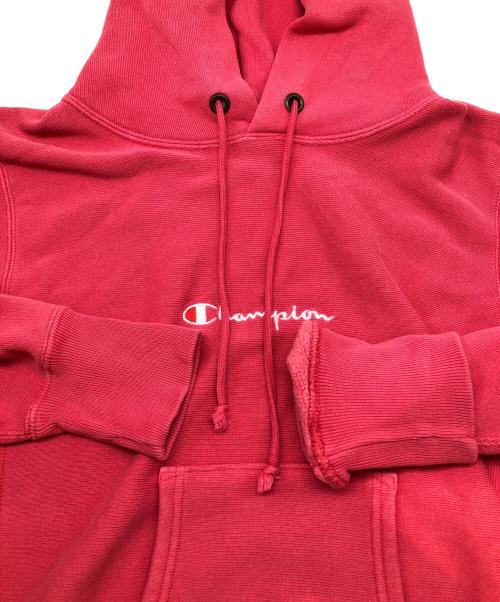 Champion REVERSE WEAVE（チャンピオン リバース ウィーブ）Champion REVERSE WEAVE (チャンピオン リバース ウィーブ) プルオーバーパーカー ピンク サイズ:Mの古着・服飾アイテム