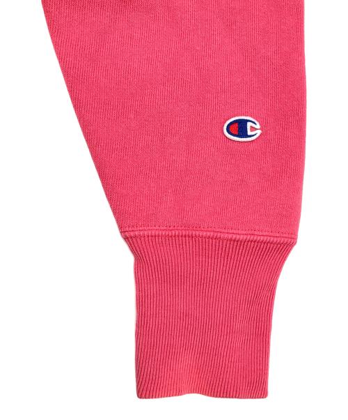 Champion REVERSE WEAVE（チャンピオン リバース ウィーブ）Champion REVERSE WEAVE (チャンピオン リバース ウィーブ) プルオーバーパーカー ピンク サイズ:Mの古着・服飾アイテム