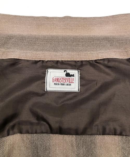 GANGSTERVILLE（ギャングスタービル）GANGSTERVILLE (ギャングスタービル) 長袖シャツ ブラウン サイズ:Sの古着・服飾アイテム