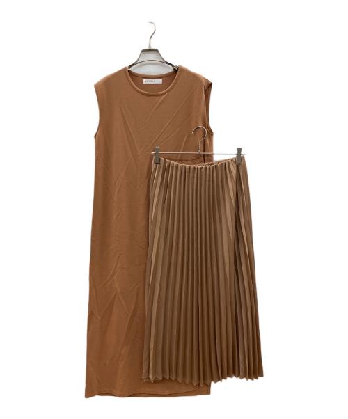 BABYLONE（バビロン）BABYLONE (バビロン) セットアップ ノースリーブワンピース ブラウン サイズ:38の古着・服飾アイテム