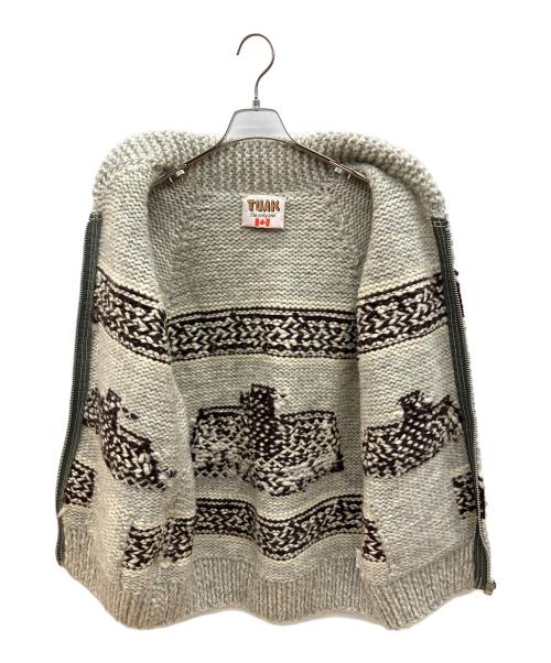 TUAK（トゥアック）TUAK (トゥアック) 90sカウチンニットジャケット　古着 ホワイト サイズ:不明の古着・服飾アイテム