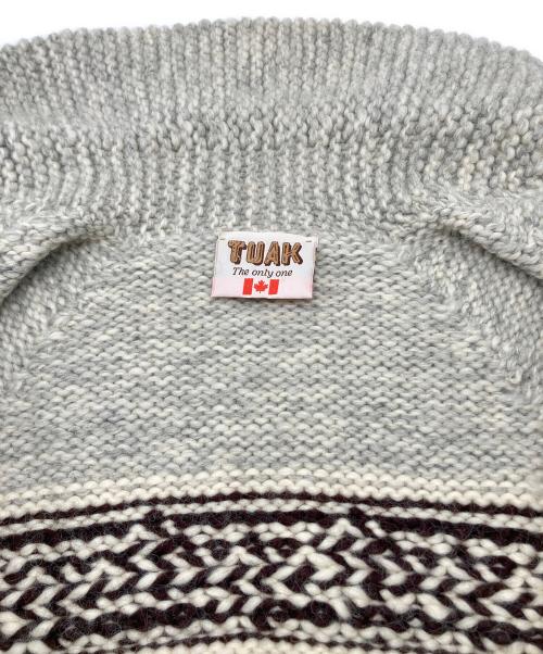 TUAK（トゥアック）TUAK (トゥアック) 90sカウチンニットジャケット　古着 ホワイト サイズ:不明の古着・服飾アイテム