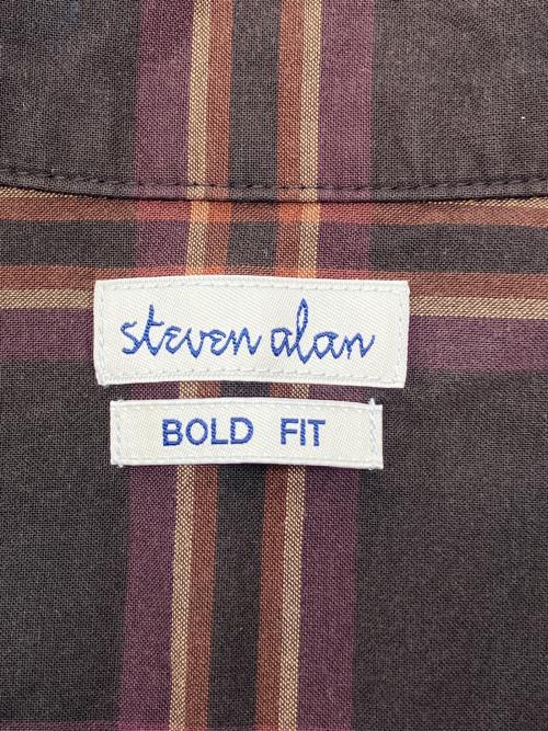 STEVEN ALAN（スティーブンアラン）STEVEN ALAN (スティーブンアラン) 半袖シャツ ブラウン サイズ:Lの古着・服飾アイテム