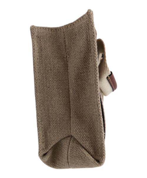 Chloe（クロエ）Chloe (クロエ) ウッディスモールトートバッグ ベージュ×ブラウンの古着・服飾アイテム