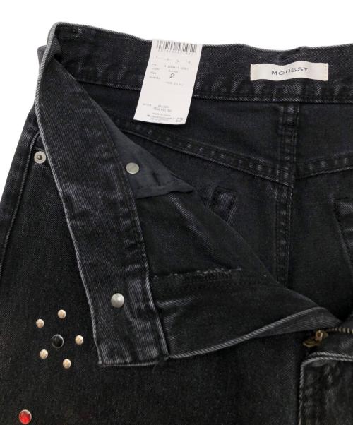 moussy（マウジー）moussy (マウジー) バギーデニムパンツ　2025年モデル ブラック サイズ:2 未使用品の古着・服飾アイテム