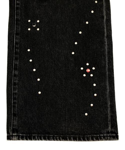 moussy（マウジー）moussy (マウジー) バギーデニムパンツ　2025年モデル ブラック サイズ:2 未使用品の古着・服飾アイテム