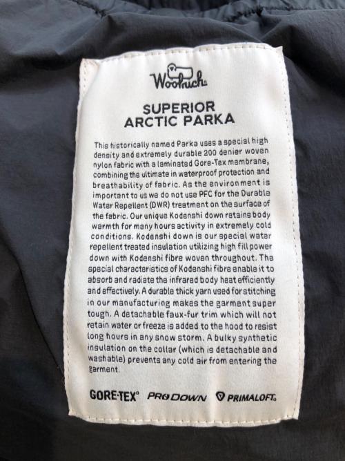 WOOLRICH（ウールリッチ）WOOLRICH (ウールリッチ) ダウンジャケット　SUPERIOR GTX ARCTIC DOWN PARKA ブラック サイズ:Sの古着・服飾アイテム