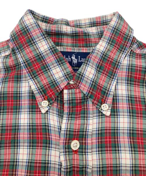 RALPH LAUREN（ラルフローレン）RALPH LAUREN (ラルフローレン) 90sチェックBDシャツ　古着 ホワイト×レッド×グリーン サイズ:Lの古着・服飾アイテム