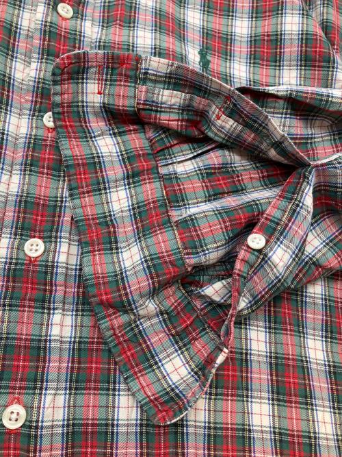 RALPH LAUREN（ラルフローレン）RALPH LAUREN (ラルフローレン) 90sチェックBDシャツ　古着 ホワイト×レッド×グリーン サイズ:Lの古着・服飾アイテム
