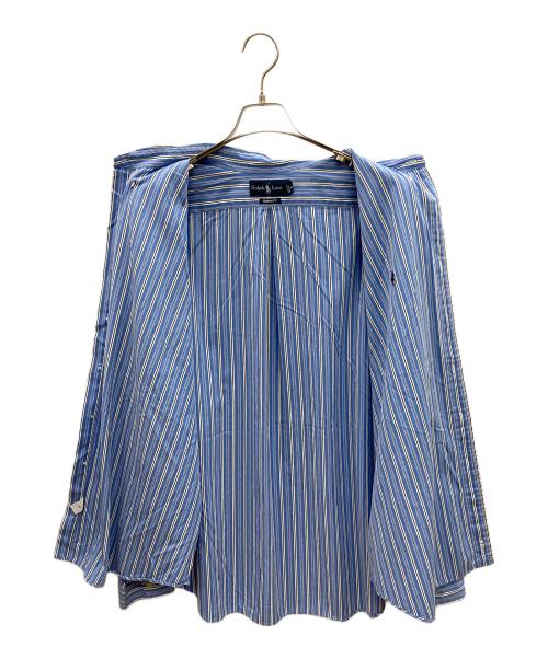 RALPH LAUREN（ラルフローレン）RALPH LAUREN (ラルフローレン) 90sストライプBDシャツ　古着 ブルー×ホワイト サイズ:XXLの古着・服飾アイテム