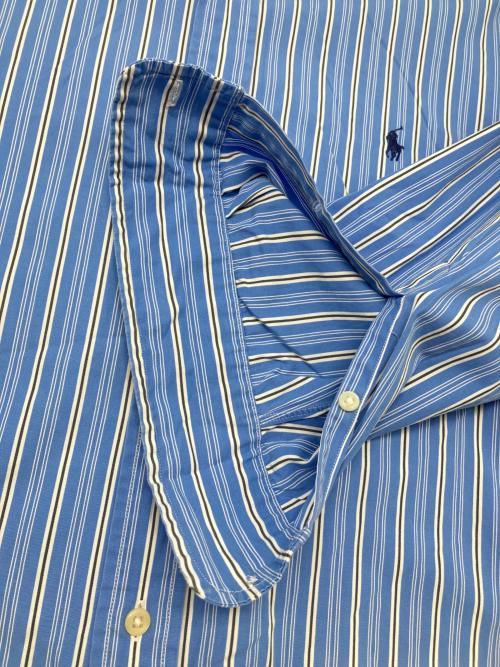 RALPH LAUREN（ラルフローレン）RALPH LAUREN (ラルフローレン) 90sストライプBDシャツ　古着 ブルー×ホワイト サイズ:XXLの古着・服飾アイテム