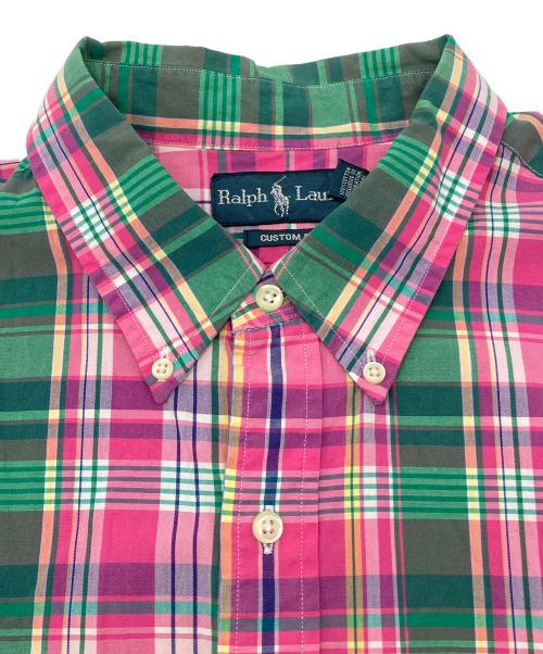 RALPH LAUREN（ラルフローレン）RALPH LAUREN (ラルフローレン) 90sチェックBDシャツ　古着 ピンク×グリーン サイズ:XLの古着・服飾アイテム