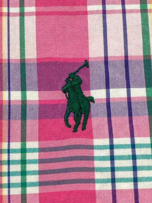 RALPH LAUREN（ラルフローレン）RALPH LAUREN (ラルフローレン) 90sチェックBDシャツ　古着 ピンク×グリーン サイズ:XLの古着・服飾アイテム