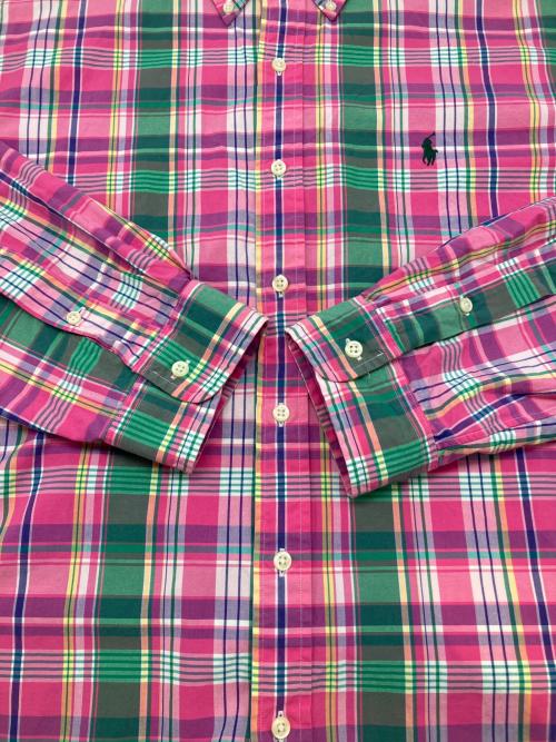 RALPH LAUREN（ラルフローレン）RALPH LAUREN (ラルフローレン) 90sチェックBDシャツ　古着 ピンク×グリーン サイズ:XLの古着・服飾アイテム