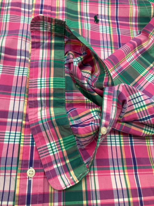 RALPH LAUREN（ラルフローレン）RALPH LAUREN (ラルフローレン) 90sチェックBDシャツ　古着 ピンク×グリーン サイズ:XLの古着・服飾アイテム