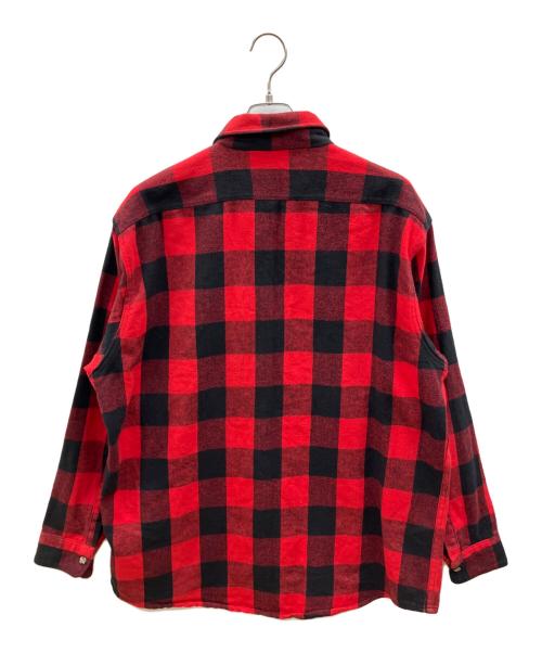 fieldmaster（フィールドマスター）fieldmaster (フィールドマスター) 90sネルシャツ　古着 レッド×ブラック サイズ:XLの古着・服飾アイテム