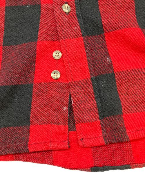 fieldmaster（フィールドマスター）fieldmaster (フィールドマスター) 90sネルシャツ　古着 レッド×ブラック サイズ:XLの古着・服飾アイテム