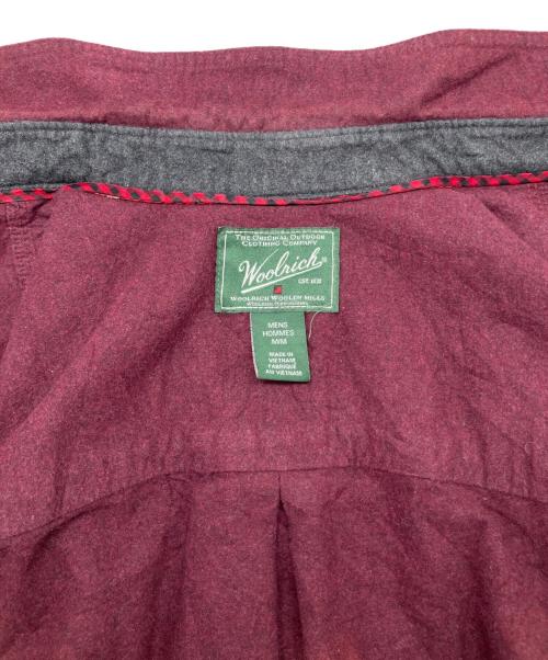 WOOLRICH（ウールリッチ）WOOLRICH (ウールリッチ) 90sボタンダウンシャツ　緑タグ　古着 ボルドー サイズ:Ｍの古着・服飾アイテム
