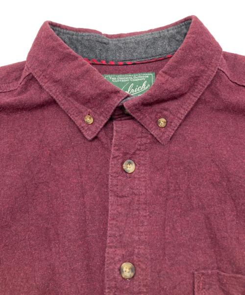 WOOLRICH（ウールリッチ）WOOLRICH (ウールリッチ) 90sボタンダウンシャツ　緑タグ　古着 ボルドー サイズ:Ｍの古着・服飾アイテム