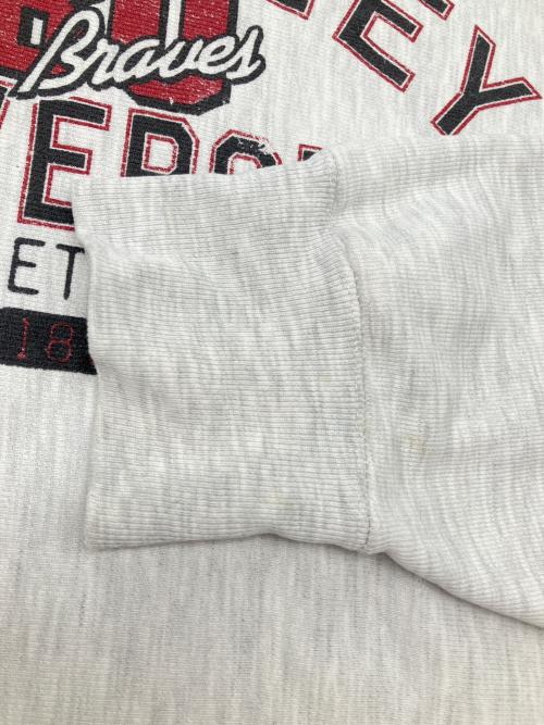 Champion REVERSE WEAVE（チャンピオン リバース ウィーブ）Champion REVERSE WEAVE (チャンピオン リバース ウィーブ) 00sプリントスウェット　古着 ライトグレー サイズ:Lの古着・服飾アイテム