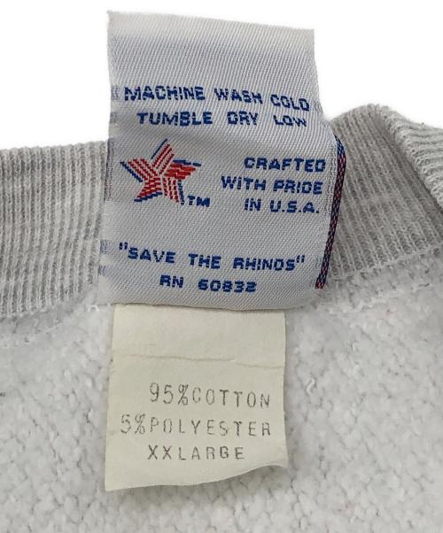 rugged sweats（ラギッドスウェット）rugged sweats (ラギッドスウェット) 90sプリントスウェット　古着 グレー サイズ:XXLの古着・服飾アイテム