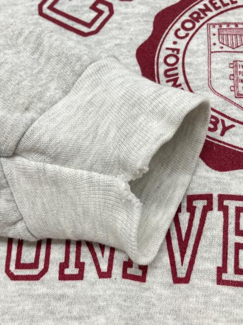 LEE（リー）LEE (リー) 90sカレッジスウェット CORNELL UNIVERSITY 古着 USA製 ライトグレー サイズ:XLの古着・服飾アイテム
