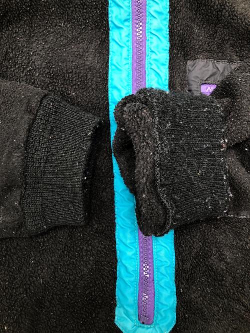 Patagonia（パタゴニア）Patagonia (パタゴニア) 80sスナップT 三角タグ 古着　 ブラック×ブルー サイズ:Lの古着・服飾アイテム