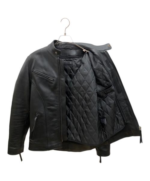 Liugoo Leathers（リューグーレザーズ）Liugoo Leathers (リューグーレザーズ) ライダースジャケット ブラック サイズ:Lの古着・服飾アイテム