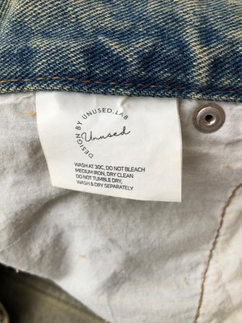 UNUSED（アンユーズド）UNUSED (アンユーズド) 再構築ジップフライデニムパンツ インディゴ サイズ:Sの古着・服飾アイテム