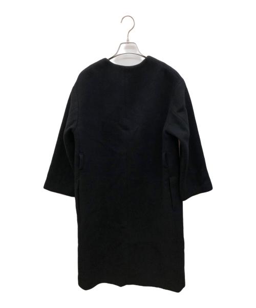 BEAUTY&YOUTH UNITED ARROWS（ビューティーアンドユースユナイテッドアローズ）BEAUTY&YOUTH UNITED ARROWS (ビューティーアンドユースユナイテッドアローズ) ビーバーノーカラーロングコート ブラック サイズ:Sの古着・服飾アイテム