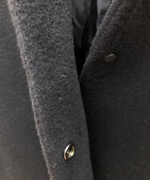 BEAUTY&YOUTH UNITED ARROWS（ビューティーアンドユースユナイテッドアローズ）BEAUTY&YOUTH UNITED ARROWS (ビューティーアンドユースユナイテッドアローズ) ビーバーノーカラーロングコート ブラック サイズ:Sの古着・服飾アイテム