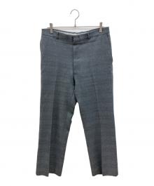CLASSIC COLLECTION（クラシックコレクション）の古着「70sチェックスラックス 　ロケットTALONジッパー　古着」｜グレー