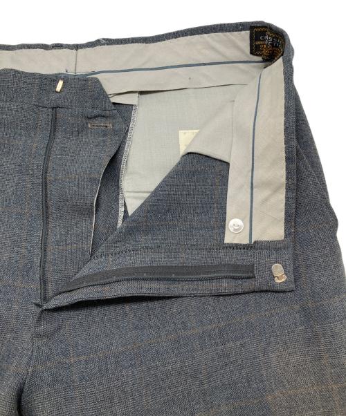 CLASSIC COLLECTION（クラシックコレクション）CLASSIC COLLECTION (クラシックコレクション) 70sチェックスラックス 　ロケットTALONジッパー　古着 グレー サイズ:36の古着・服飾アイテム