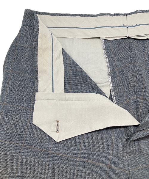 CLASSIC COLLECTION（クラシックコレクション）CLASSIC COLLECTION (クラシックコレクション) 70sチェックスラックス 　ロケットTALONジッパー　古着 グレー サイズ:36の古着・服飾アイテム