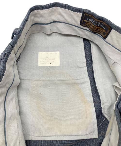 CLASSIC COLLECTION（クラシックコレクション）CLASSIC COLLECTION (クラシックコレクション) 70sチェックスラックス 　ロケットTALONジッパー　古着 グレー サイズ:36の古着・服飾アイテム
