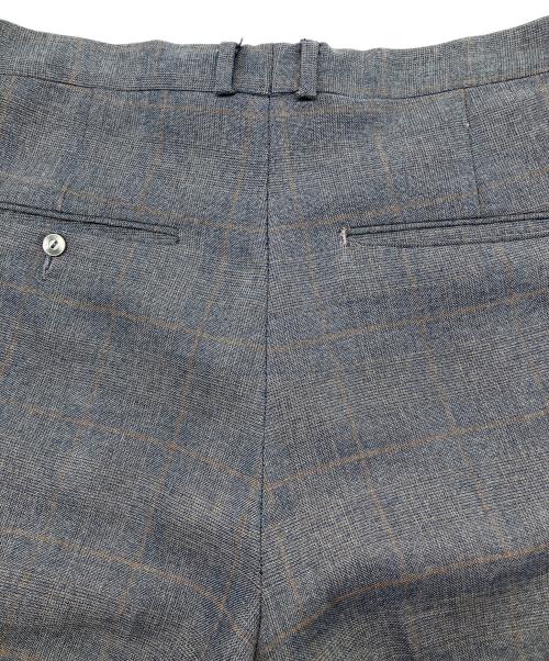 CLASSIC COLLECTION（クラシックコレクション）CLASSIC COLLECTION (クラシックコレクション) 70sチェックスラックス 　ロケットTALONジッパー　古着 グレー サイズ:36の古着・服飾アイテム