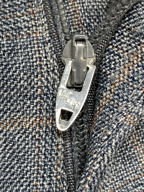 CLASSIC COLLECTION（クラシックコレクション）CLASSIC COLLECTION (クラシックコレクション) 70sチェックスラックス 　ロケットTALONジッパー　古着 グレー サイズ:36の古着・服飾アイテム