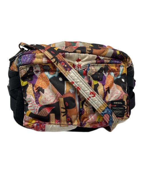 PORTER（ポーター）PORTER (ポーター) DIESEL (ディーゼル) ショルダーバッグ ブラック×マルチカラーの古着・服飾アイテム