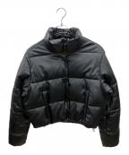 ZARAザラ）の古着「フェイクレザー中綿ジャケット」｜ブラック