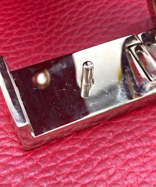 GUCCI（グッチ）GUCCI (グッチ) スモール ダラー カーフスキン インターロッキングG レッドの古着・服飾アイテム