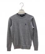 POLO RALPH LAURENポロ・ラルフローレン）の古着「薄手ニット　メリノウール」｜グレー