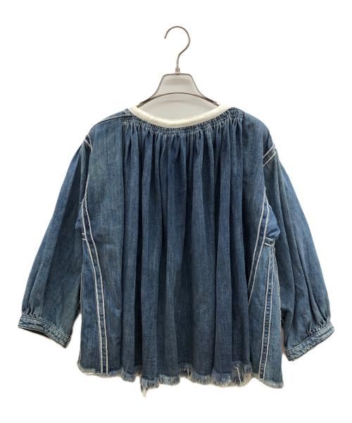 Chloe（クロエ）Chloe (クロエ) デニムフリンジブラウス スカイブルー サイズ:36の古着・服飾アイテム