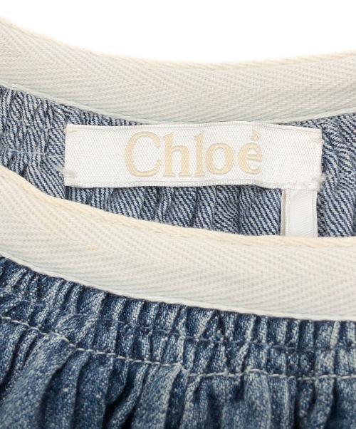 Chloe（クロエ）Chloe (クロエ) デニムフリンジブラウス スカイブルー サイズ:36の古着・服飾アイテム