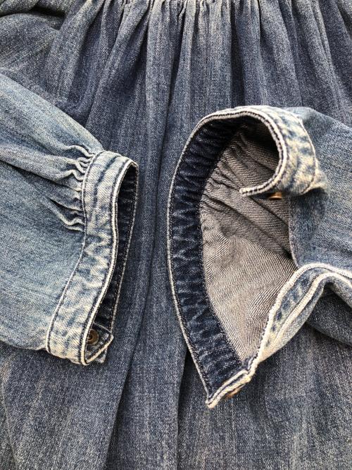 Chloe（クロエ）Chloe (クロエ) デニムフリンジブラウス スカイブルー サイズ:36の古着・服飾アイテム