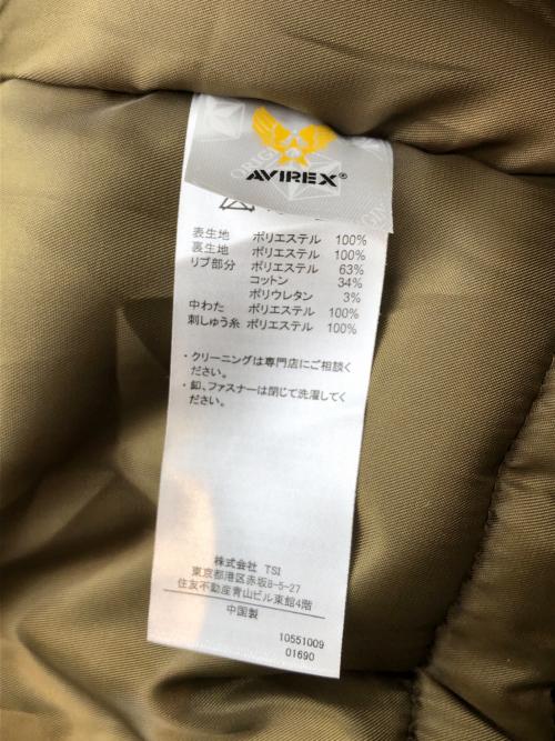 AVIREX（アヴィレックス）AVIREX (アヴィレックス) 中綿ジャケット カーキ サイズ:Mの古着・服飾アイテム